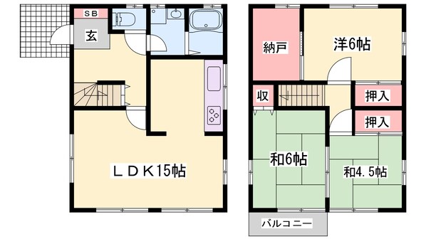 播磨高岡駅 徒歩37分 1階の物件間取画像